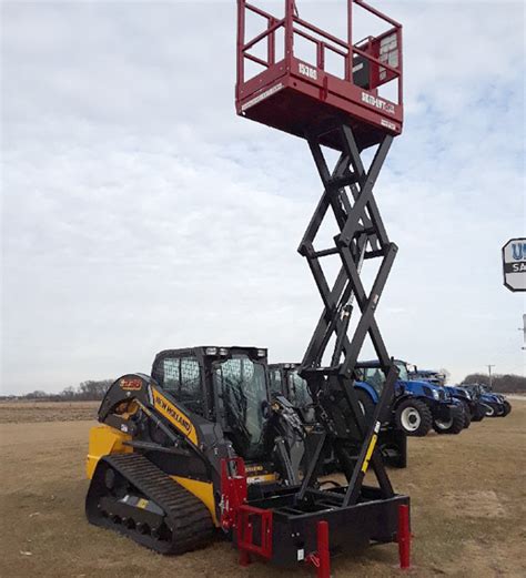 fork lift skid steer|skid steer man lift attachment.